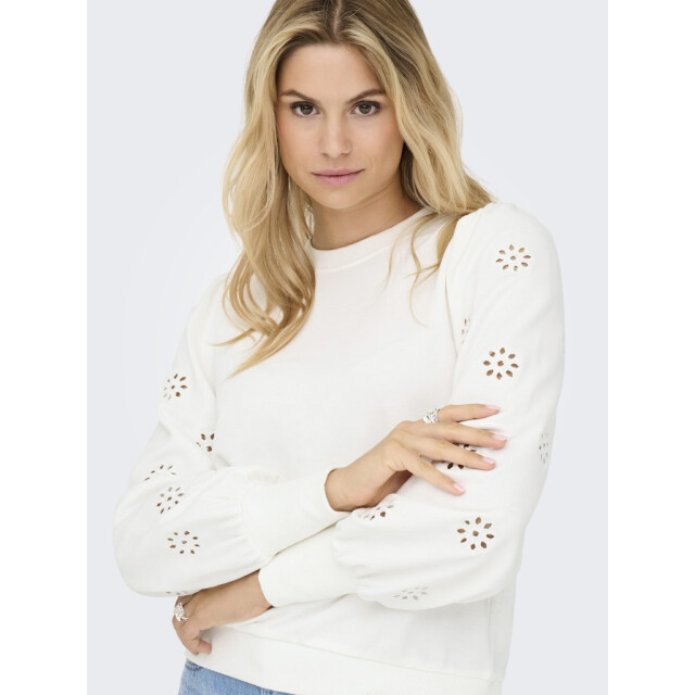 Only Onlfemme ls puff embroidery ub swt off-white 4209.02.0020 large