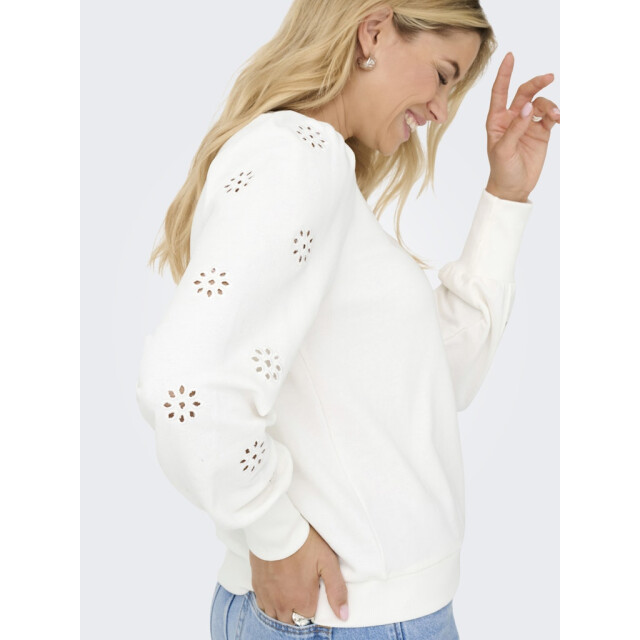 Only Onlfemme ls puff embroidery ub swt off-white 4209.02.0020 large