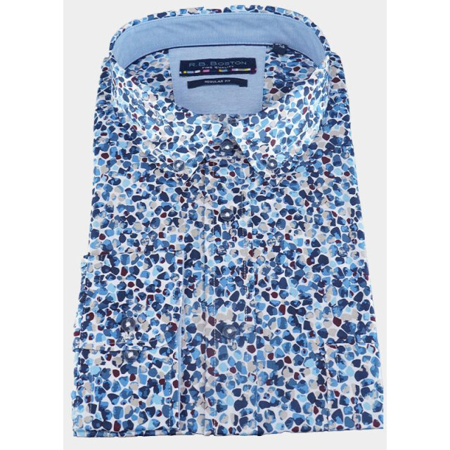 R.B. Boston Casual hemd lange mouw regular fit 100% cotton 527670/411 191335 large