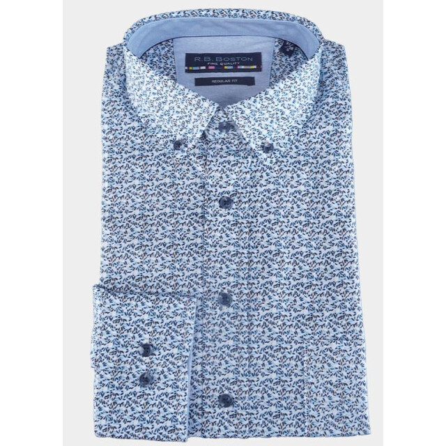 R.B. Boston Casual hemd lange mouw regular fit 100% cotton 527670/627 191338 large