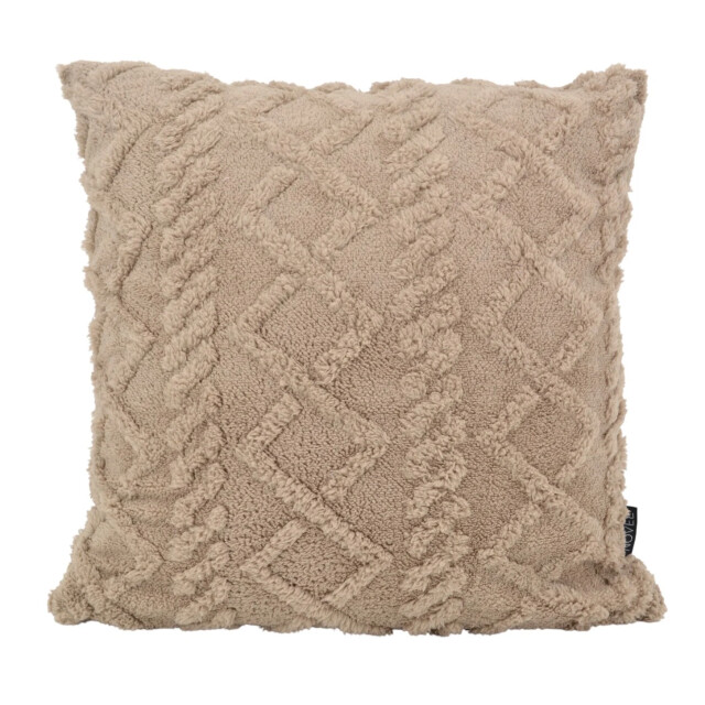 NOVÉE Furry cross taupe | 45 x 45 cm | kussenhoes | polyester 3418590 large