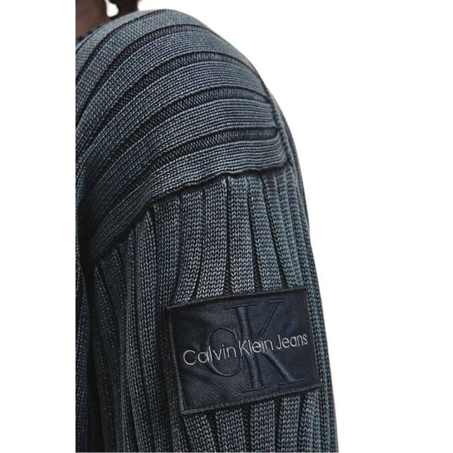 Calvin Klein Heren geribbelde sweater top UTNA391_graphite large