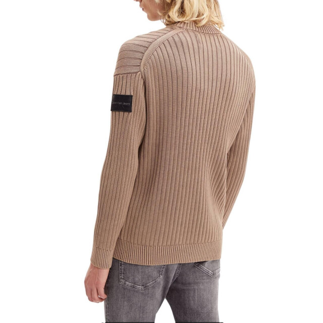 Calvin Klein Heren geribbelde sweater top UTNA391_brown large