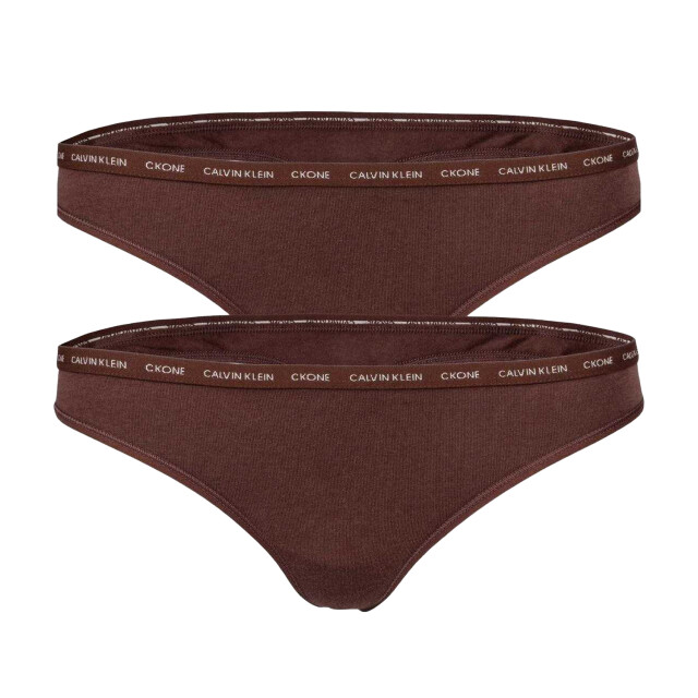 Calvin Klein Slanke slips dames logo (set van 2) UTNA748_brown large