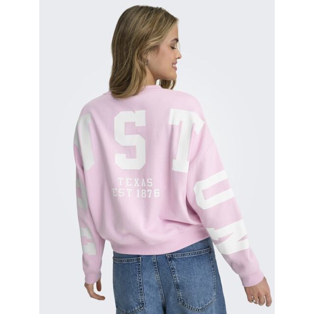 Only Onlsweat l/s back/sleeve print swt 15356793 large