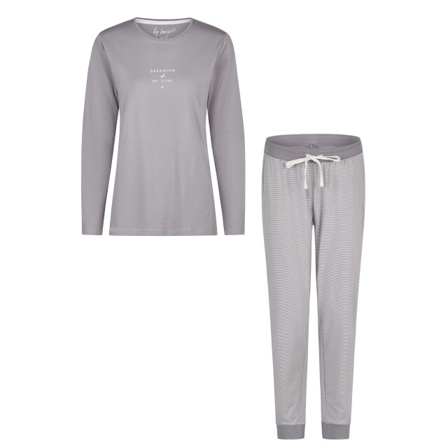 By Louise Dames pyjama set lang jersey katoen gestreept BL-6057-02 large