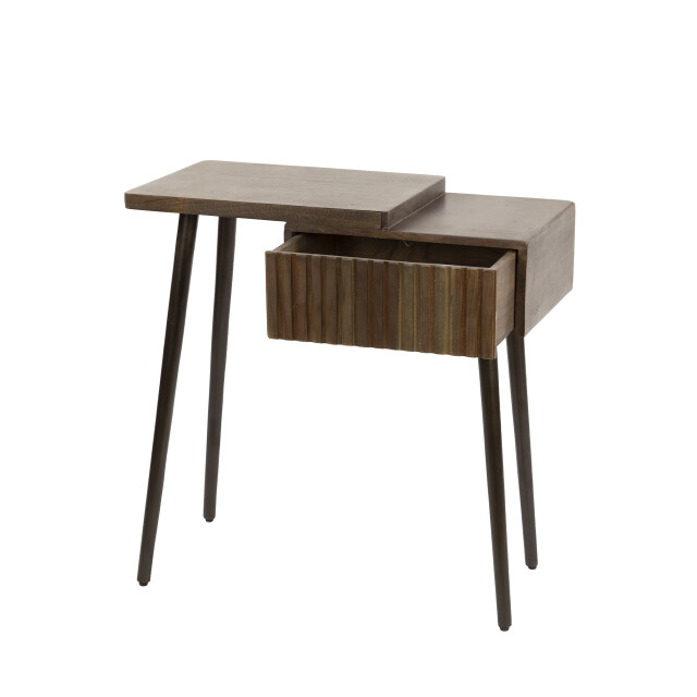 Hoyz nachtkastje carve 1 lade links massief acacia 3423793 large