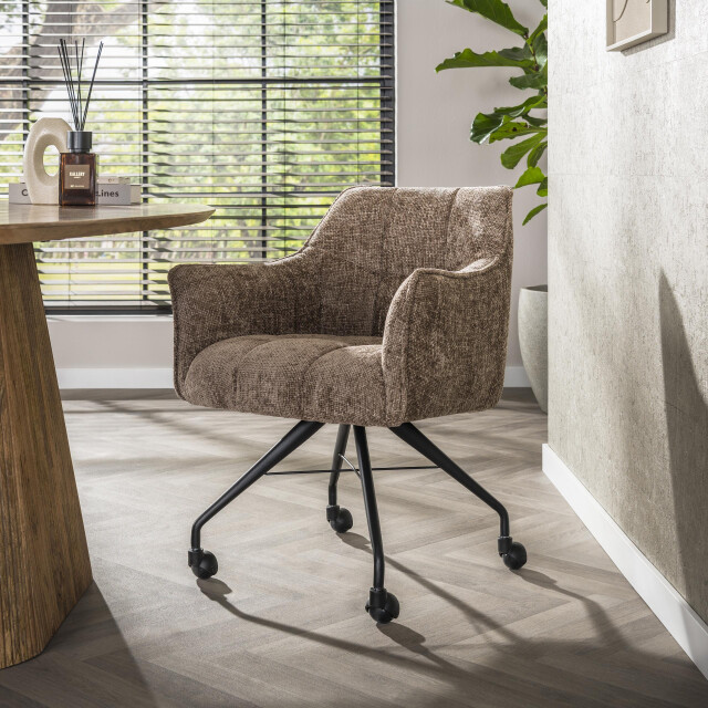 Hoyz armstoel raster wieltjes verpakt per 2 hoven champagne 3423825 large