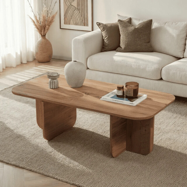 CaliCosy Rechthoekige salontafel met afgeronde randen l120 cm becaj 3422983 large