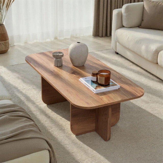 CaliCosy Rechthoekige salontafel met afgeronde randen l120 cm becaj 3422983 large