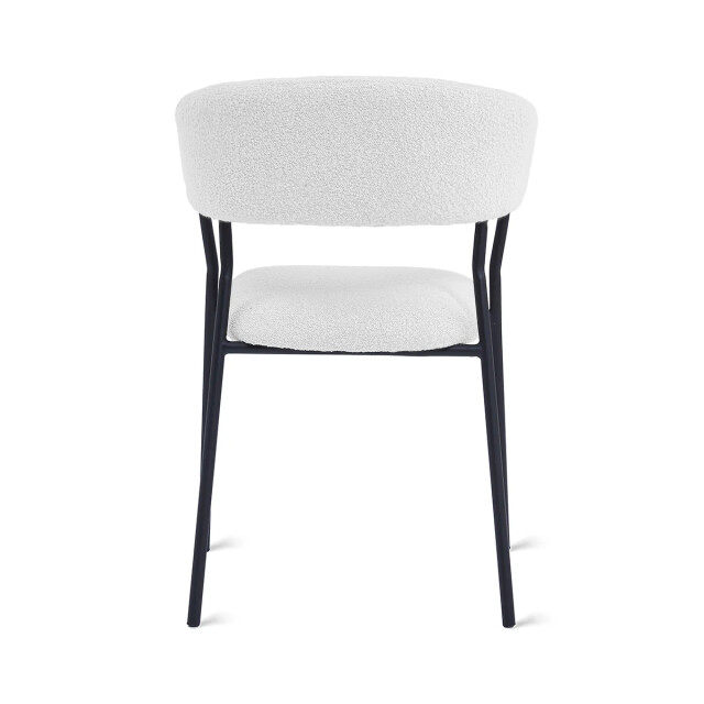 Multifurn Eetkamerstoel ava bouclé ivoor - 80 cm x 53 cm x 58 cm lusje 3391357 large