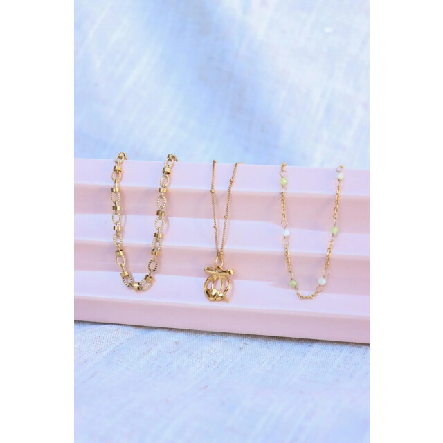 Label Kiki K.sk.186.1 cherry bow necklace K.SK.186.1 Cherry bow necklace large