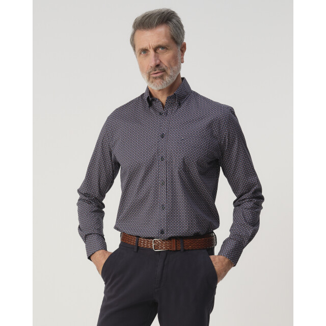 Campbell Casual overhemd donker 103347-001-XXL large