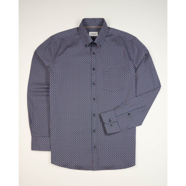 Campbell Casual overhemd donker 103347-001-XXL large