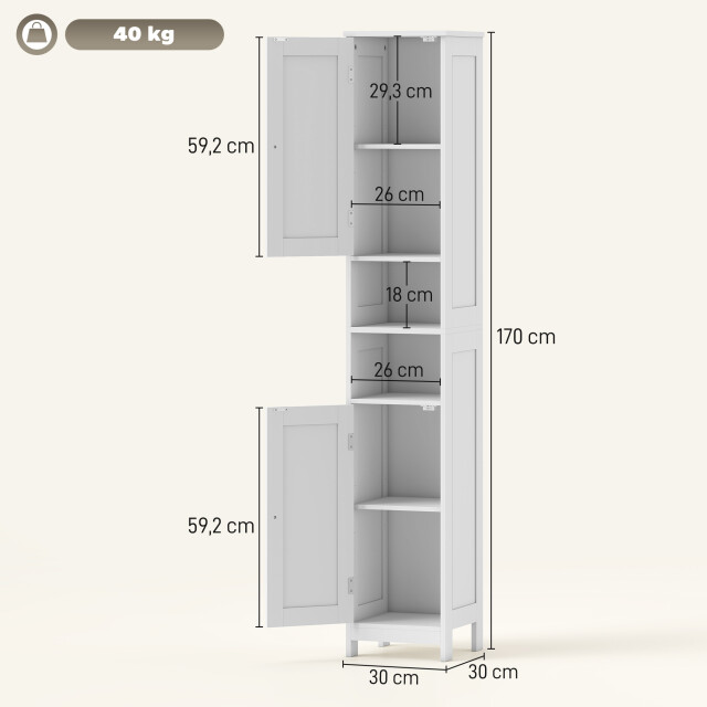 4goodz Smalle badkamerkast kolomkast 170 cm - 3425039 large