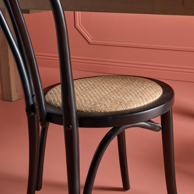 Signature Set van 2 stoelen in beukenhout met zwarte afwerking en rotan zitting troquet 3357682 large