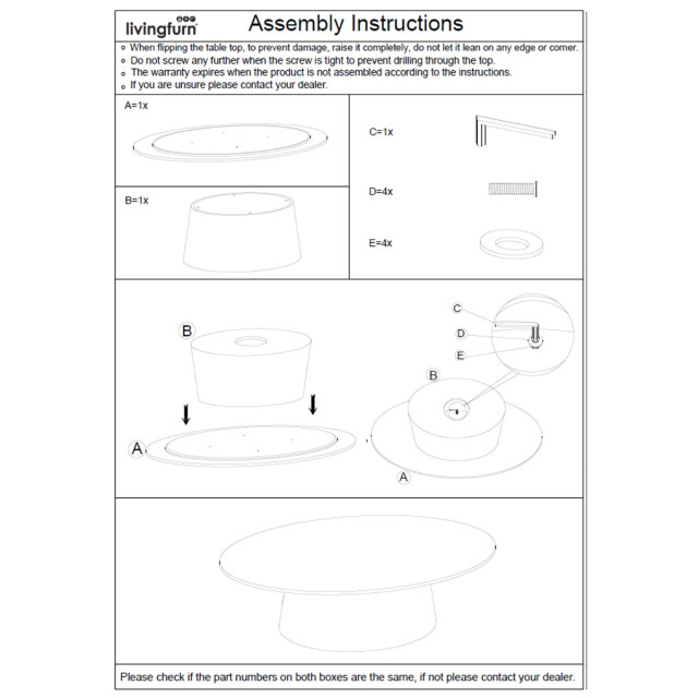 Brix salontafel bottecino oval 120cm - 3186099 large