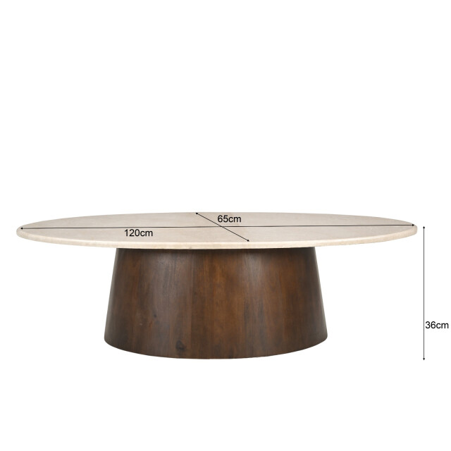 Brix salontafel bottecino oval 120cm - 3186099 large