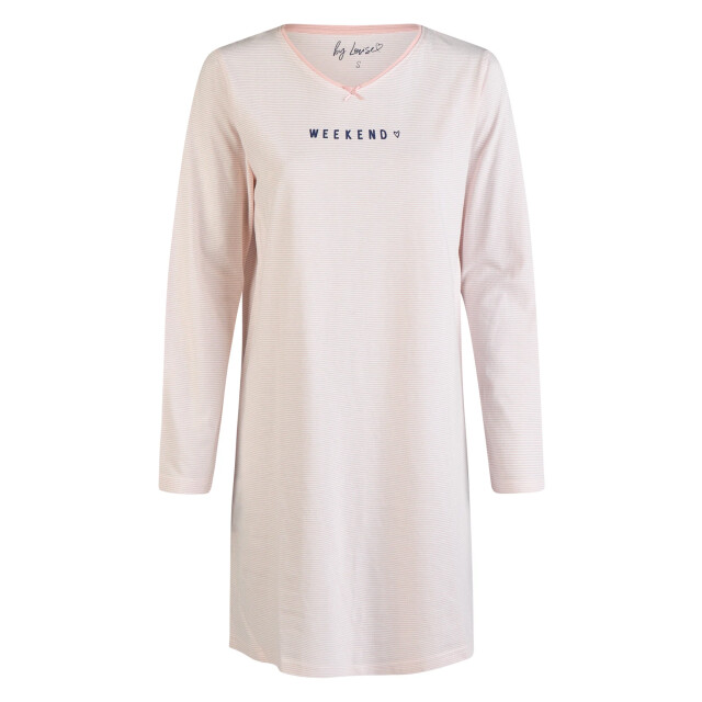 By Louise Dames nachthemd lange mouw gestreept BL-6027-02 large