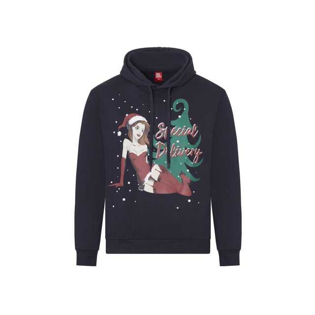 Apollo Heren foute kersttrui hoodie foute kerst print donker 000166999005-CombA large