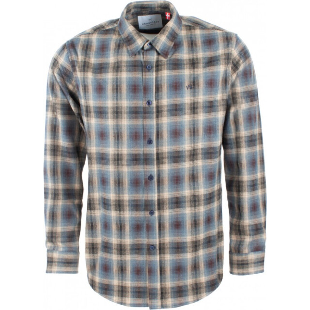 Kronstadt Ks25020491 dale check  491 blue shadow heren overshirt 491 Blue Shadow/KS25020491 DALE CHECK large