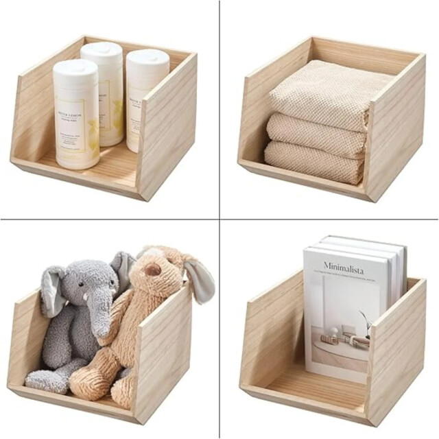 CaliCosy Houten opbergdoos met open voorkant l25,4 cm oka 3426545 large