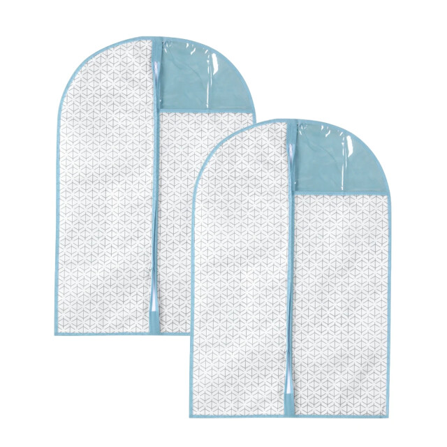 CaliCosy Onze set van 2 witte en blauwe kledinghoezen h90 cm 2931686 large