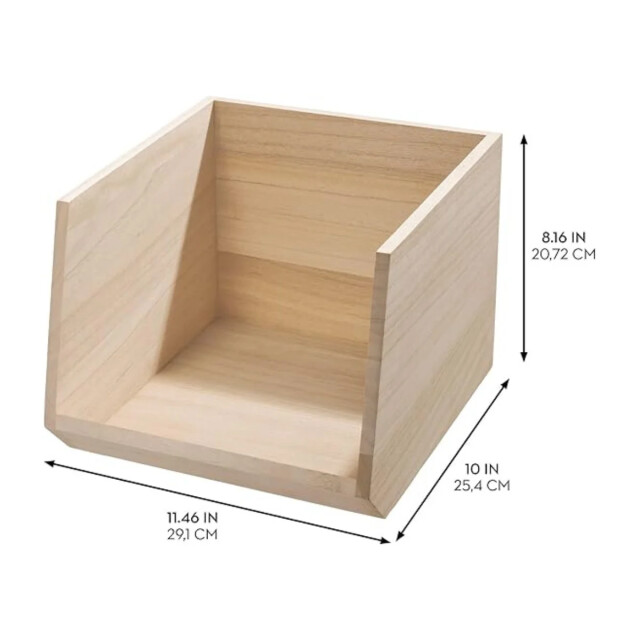 CaliCosy Houten opbergdoos met open voorkant l25,4 cm oka 3426545 large