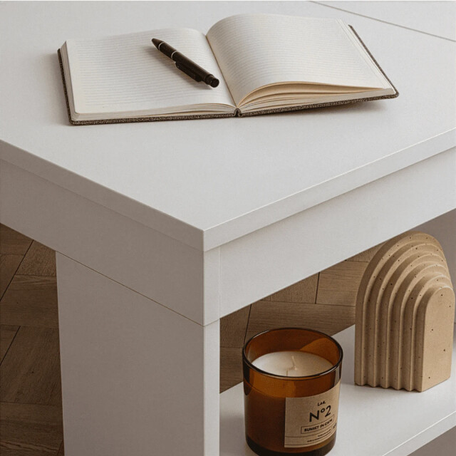 CaliCosy Hoekbureau met 8 open opbergvakken aan de zijkant l130 cm vesper 3426921 large