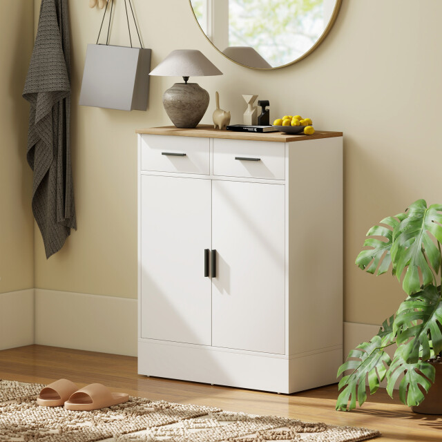 4goodz Buffetkast commode met 2 lades, wit 3426557 large