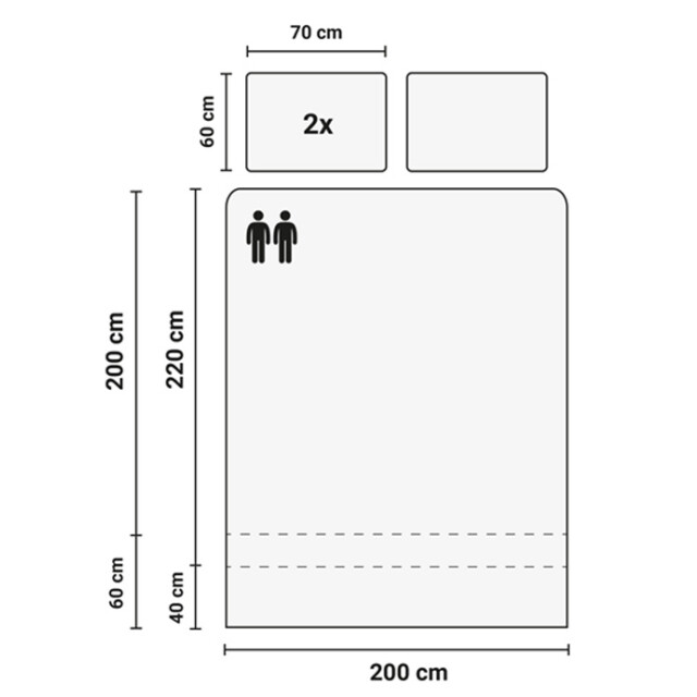 DoubleDry Dekbedovertrek flanel 100% zacht katoen tweepersoons 200x200/220 cm 3056914 large