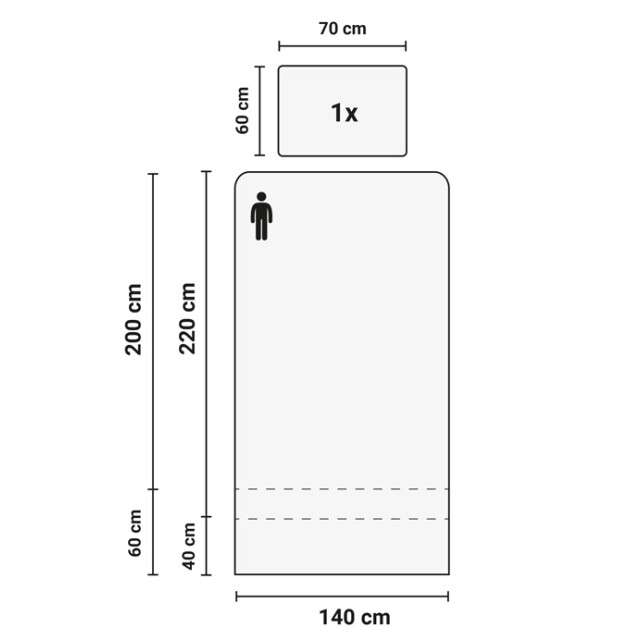 DoubleDry Dekbedovertrek flanel 100% zacht katoen eenpersoons 140x200/220 cm + 3056911 large
