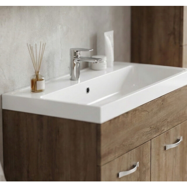 Badplaats Badkamermeubel set paso 80 x 40 cm bruin badmeubel met 3195708 large