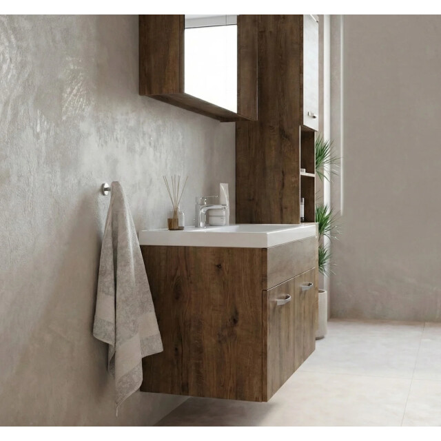 Badplaats Badkamermeubel set paso 80 x 40 cm bruin badmeubel met 3195708 large