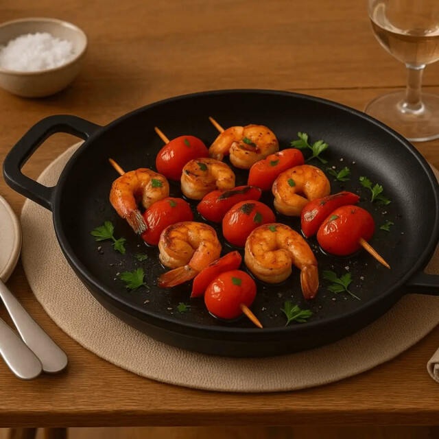 Maysternya Gietijzeren barbecue pan ø 34 x 4 cm zwart 3426086 large