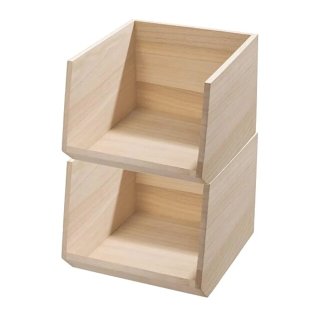 CaliCosy Houten opbergdoos met open voorkant l25,4 cm oka 3426545 large