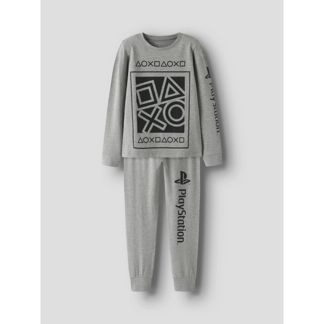 Name It Jongens lange pyjama set nkmolympos playstation print 13249574-Grey Melange large