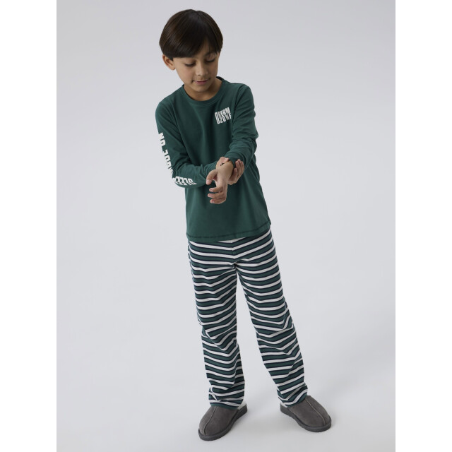 Name It Jongens lange pyjama set nkmramel gestreept 13249341-Bistro Green large