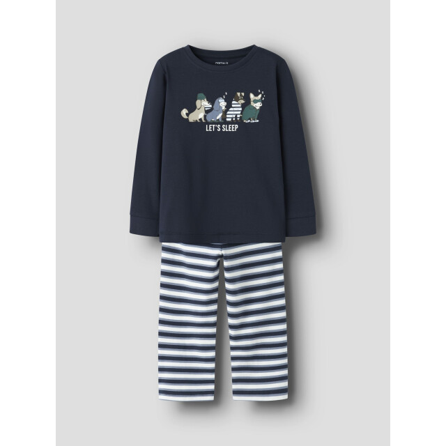 Name It Jongens lange pyjama set nmmramel gestreept donkerblauw 13249344-Navy Blazer large