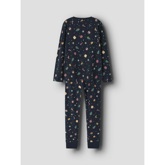 Name It Unisex kinder kerst pyjama set nknvismas donkerblauw 13234977-Navy Blazer Xmas AOP Navy large