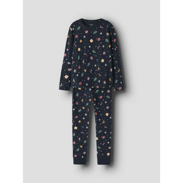 Name It Unisex kinder kerst pyjama set nknvismas donkerblauw 13234977-Navy Blazer Xmas AOP Navy large