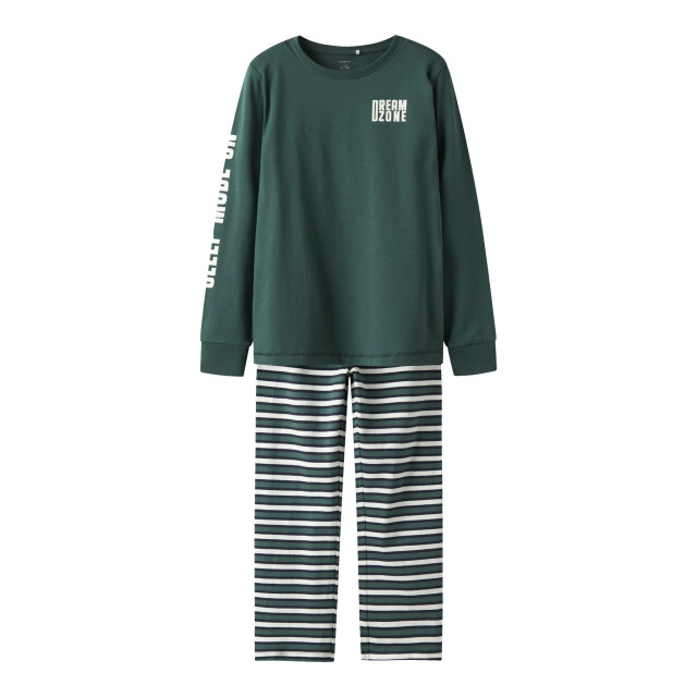 Name It Jongens lange pyjama set nkmramel gestreept 13249341-Bistro Green large