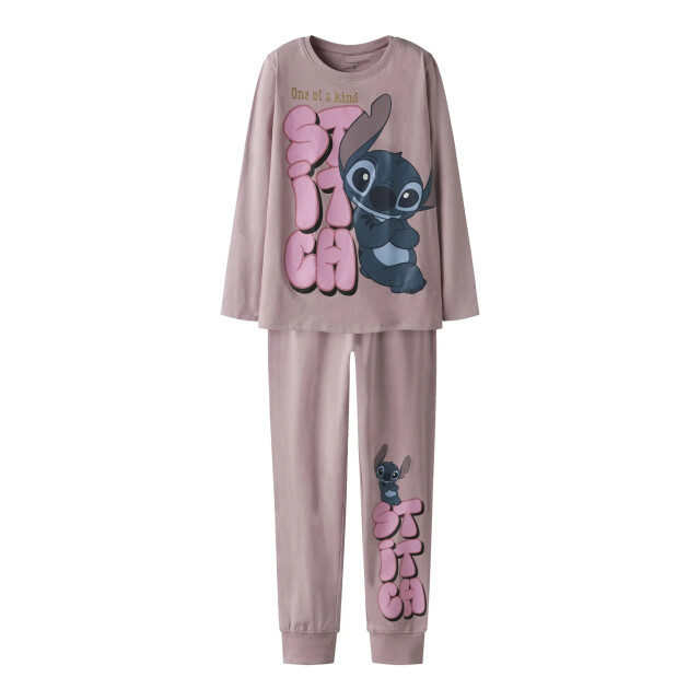 Name It Meisjes lange pyjama set nkfolina stitch lila 13249629-Keepsake Lilac large