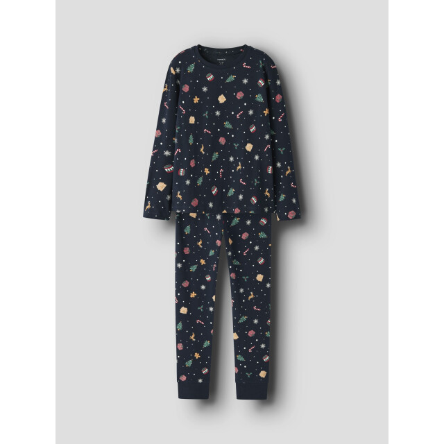Name It Unisex kinder kerst pyjama set nknvismas donkerblauw 13234977-Navy Blazer Xmas AOP Navy large
