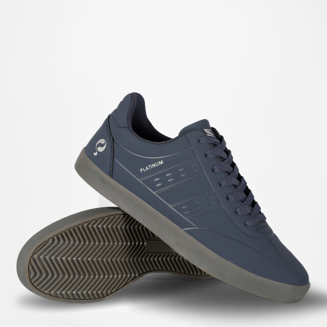 Q1905 Sneaker platinum one middenblauw/antraciet QM1254637-646-1 large