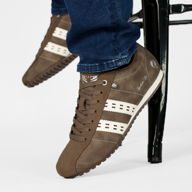 Q1905 Sneaker typhoon sp middenbruin/offwhite/gum QM1254809-801-1 large