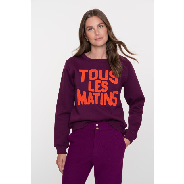 Geisha sweater tous les matins 52891-24 380 purple orange 06721.770.0015 large