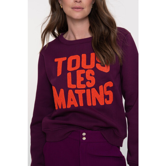 Geisha sweater tous les matins 52891-24 380 purple orange 06721.770.0015 large