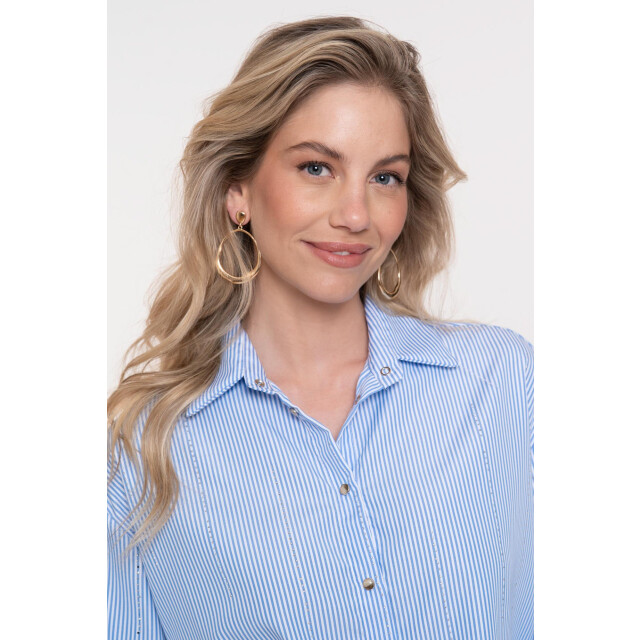 Geisha blouse stripes w rhinestones 53821-70 625 blue off white 06615.240.0084 large