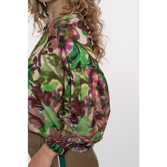 Geisha top 53958-20 480 burgundy green pink 06012.680.0010 large